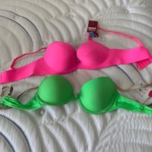 2 New Pink Bras 36B